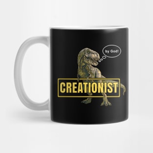 Creationist T-Rex by God! funny smart dinosaur Mug